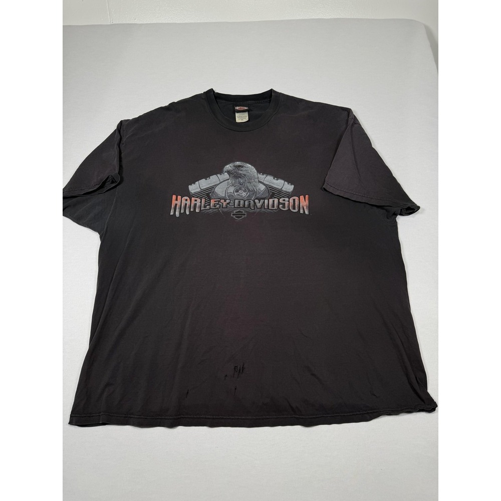 Harley-Davidson Shirt Mens 3XL Black Eagle Graphic Brandon Florida Motorcycle